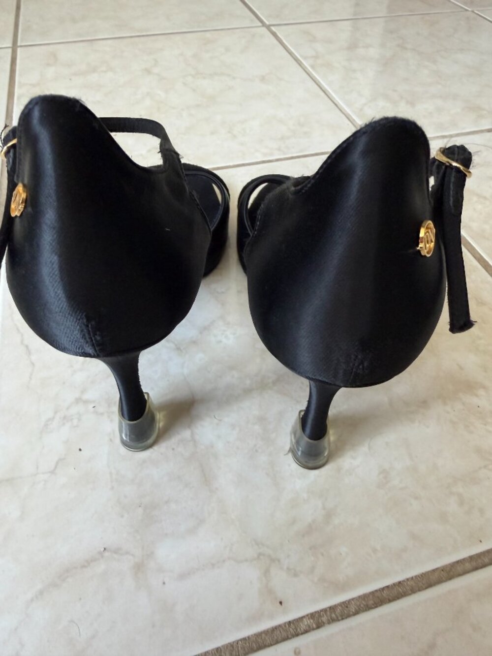 Dance Naturals Certosa Art. 406 Latin Dance Shoes, Black, 3" Heels, Size 38.5 - Picture 4 of 4